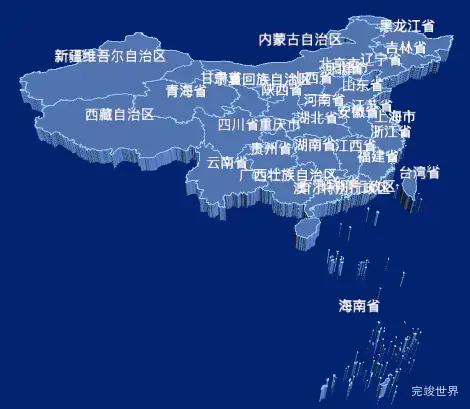 vue echarts-gl 3d地图实现中国下钻实例